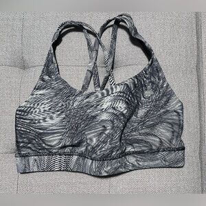 Lululemon Energy Bra B–D Cup Island Mist Black Size 6